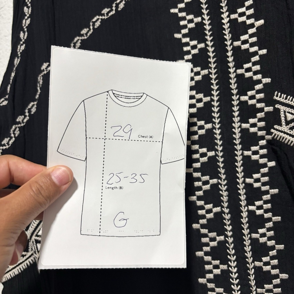 The Pyramid Collection Cardigan Kimono Jacket 1x Embroidered Pockets Bohemian - Picture 9 of 13